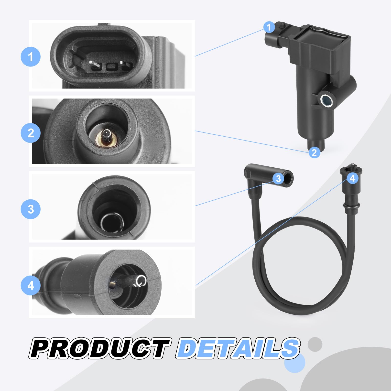 zozoye ignition coil side profile showing durable housing for off-road use