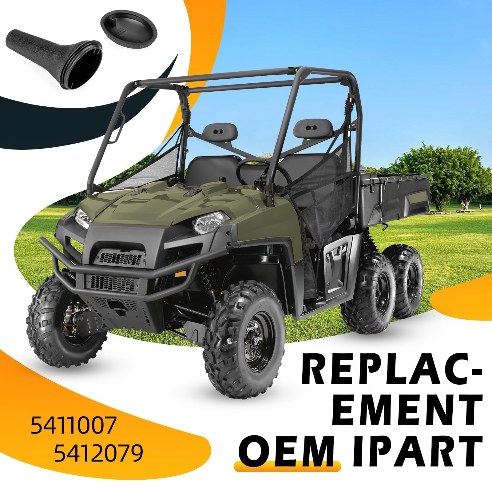zozoye installed on Polaris Ranger shift lever improving control feel