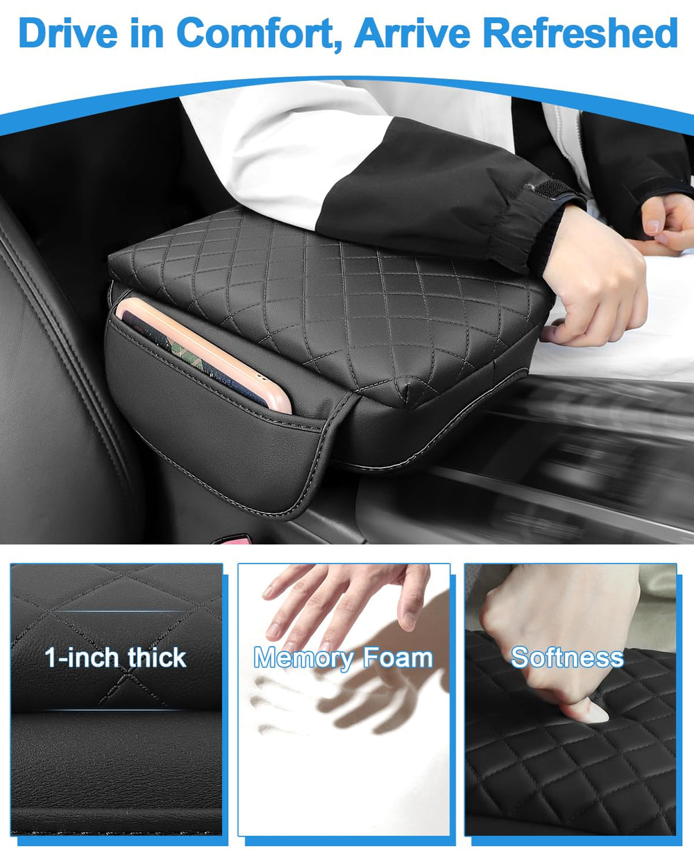 Zrebrio lifestyle shot in truck interior adding comfort and style