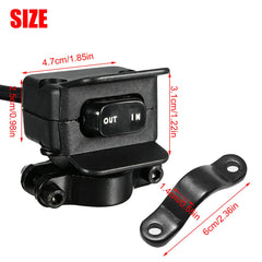 Zreneyfex closeup of supplied mounting bracket showing secure handlebar fit