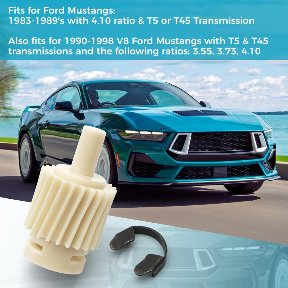 Zronickly retaining clip detail securing the speedometer gear and protecting the sensor wiring