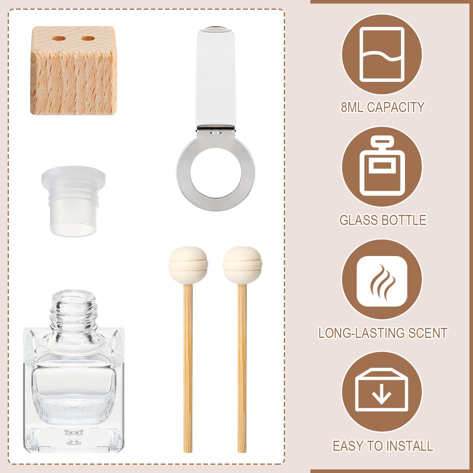 Zubebe wooden sticks and bottle top detail showing easy refill and faster diffusion