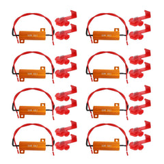 ZUDKSUY front view of 8-pack resistors showing all components and kit layout