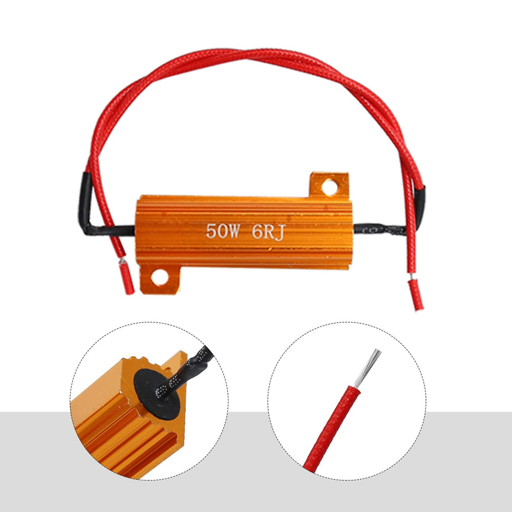 ZUDKSUY resistor connected to turn-signal wiring demonstrating installation benefit