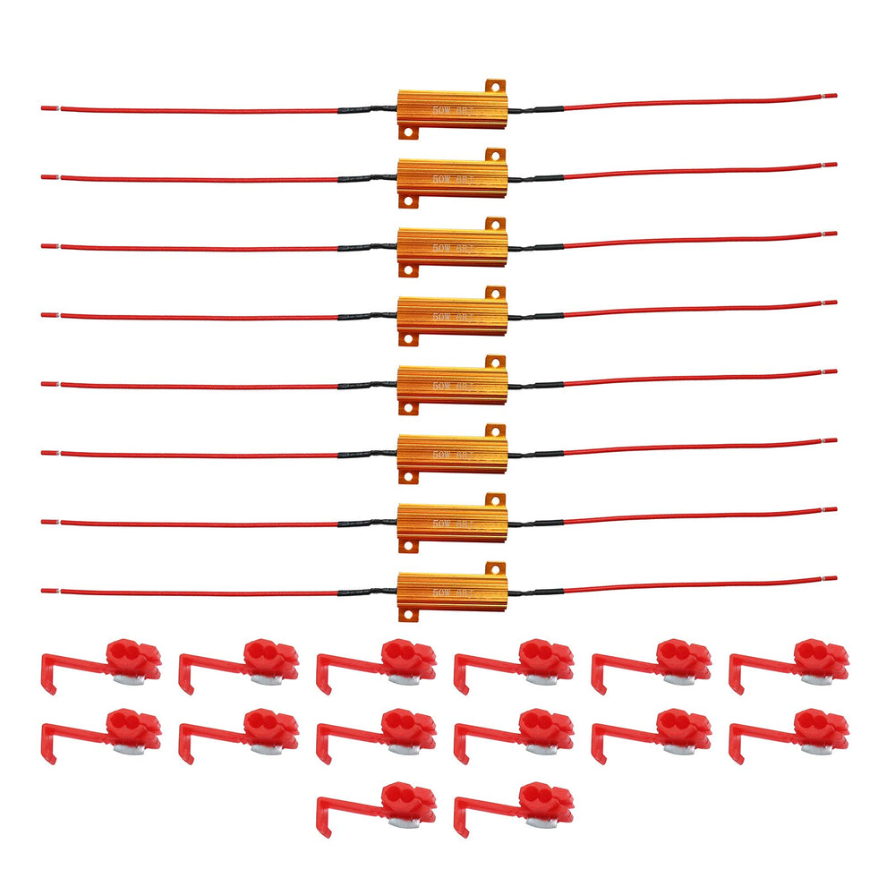 ZUDKSUY detail of quick-splice clip and resistor wires for tool-free connection