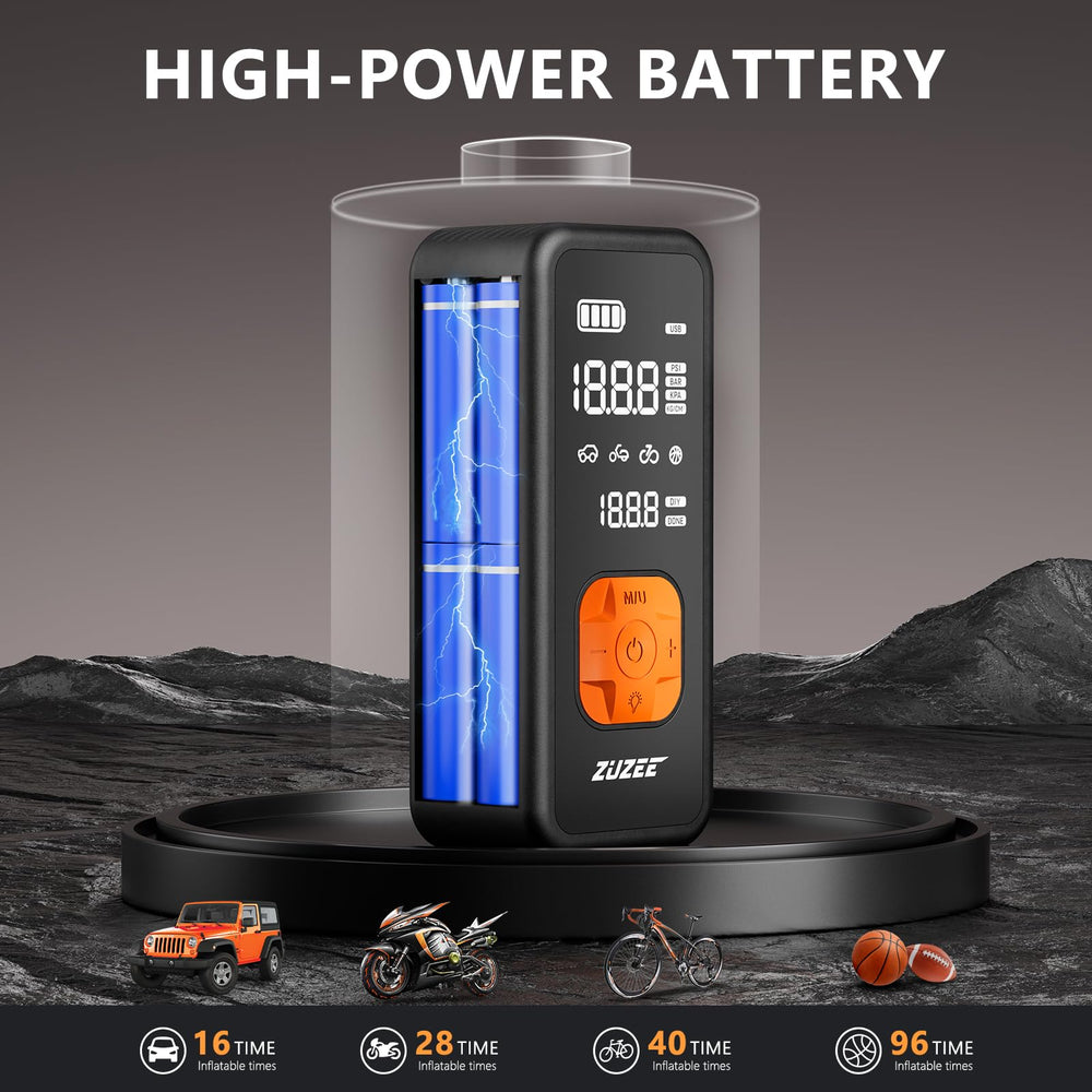 ZUZEE Z1 LED light illuminated in dark aiding nighttime roadside repairs