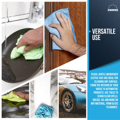 Zwipes assorted colors laid out to prevent cross-contamination between rooms
