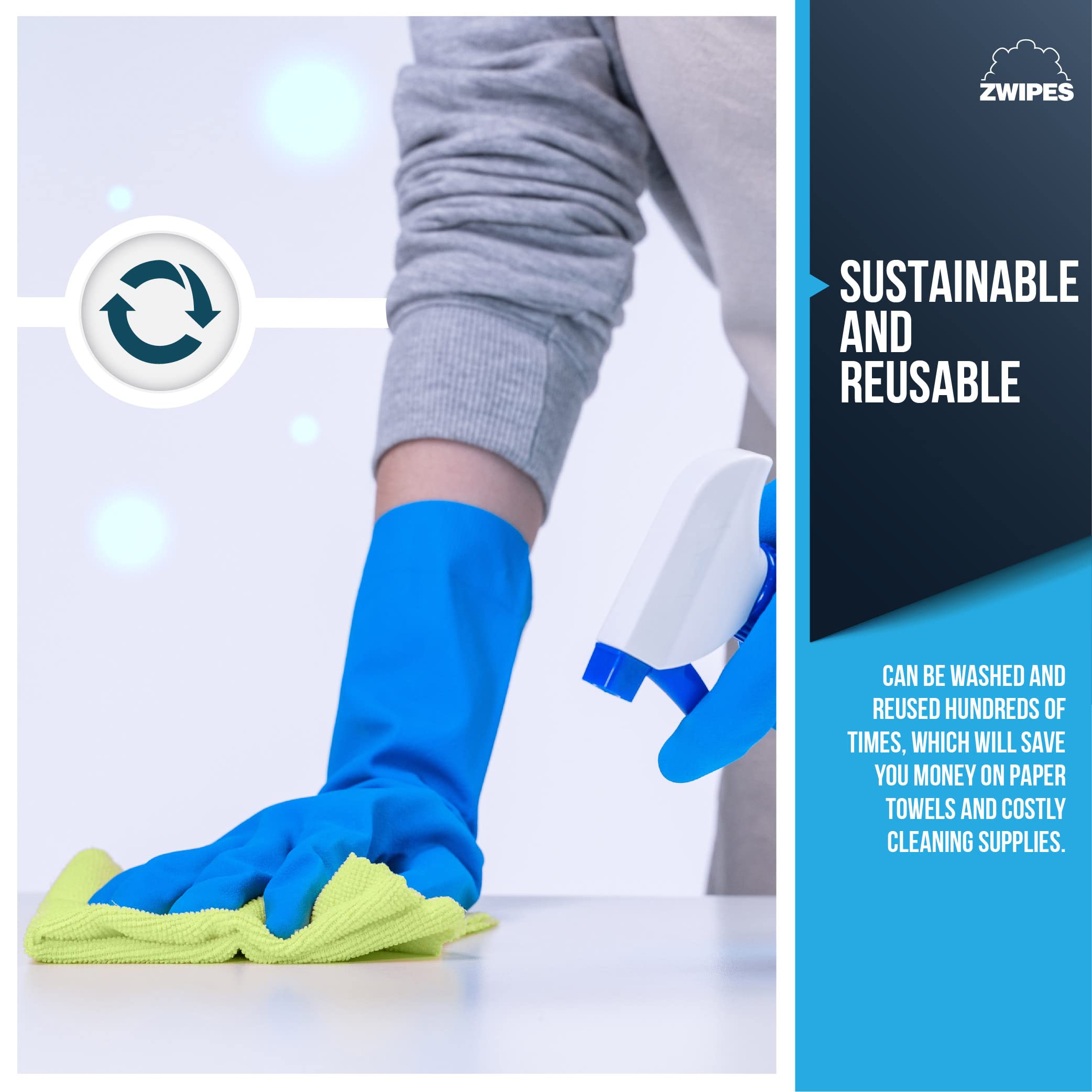 Zwipes towel detailing car interior delivering lint-free finish