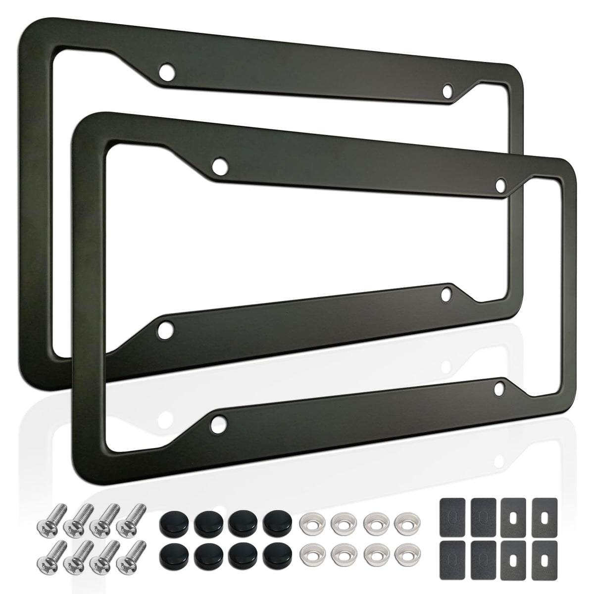ZXFOOG front view frame on plate showing clean matte finish and protection