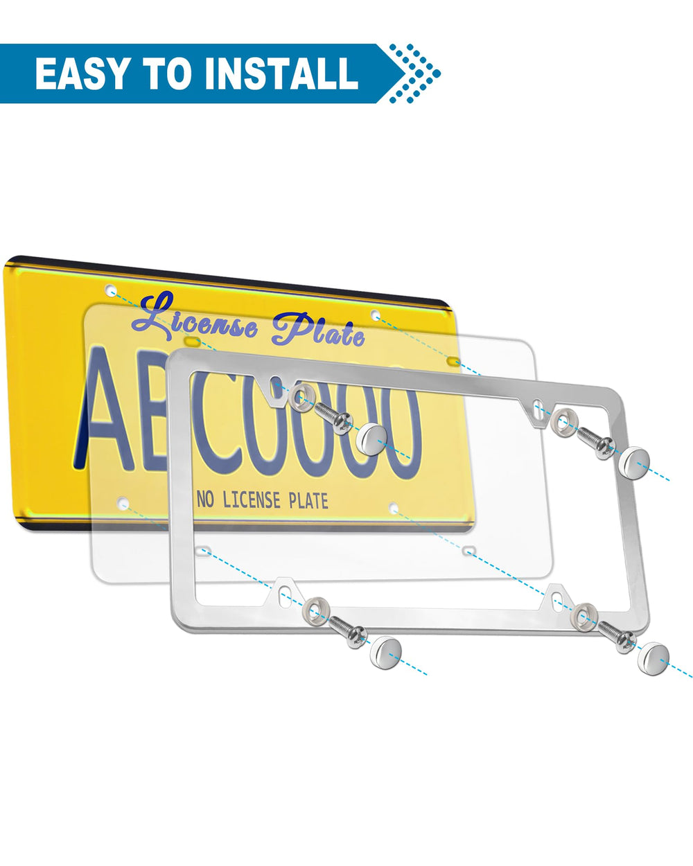 ZXFOOG mounted on vehicle rear demonstrating slim edge and full plate visibility