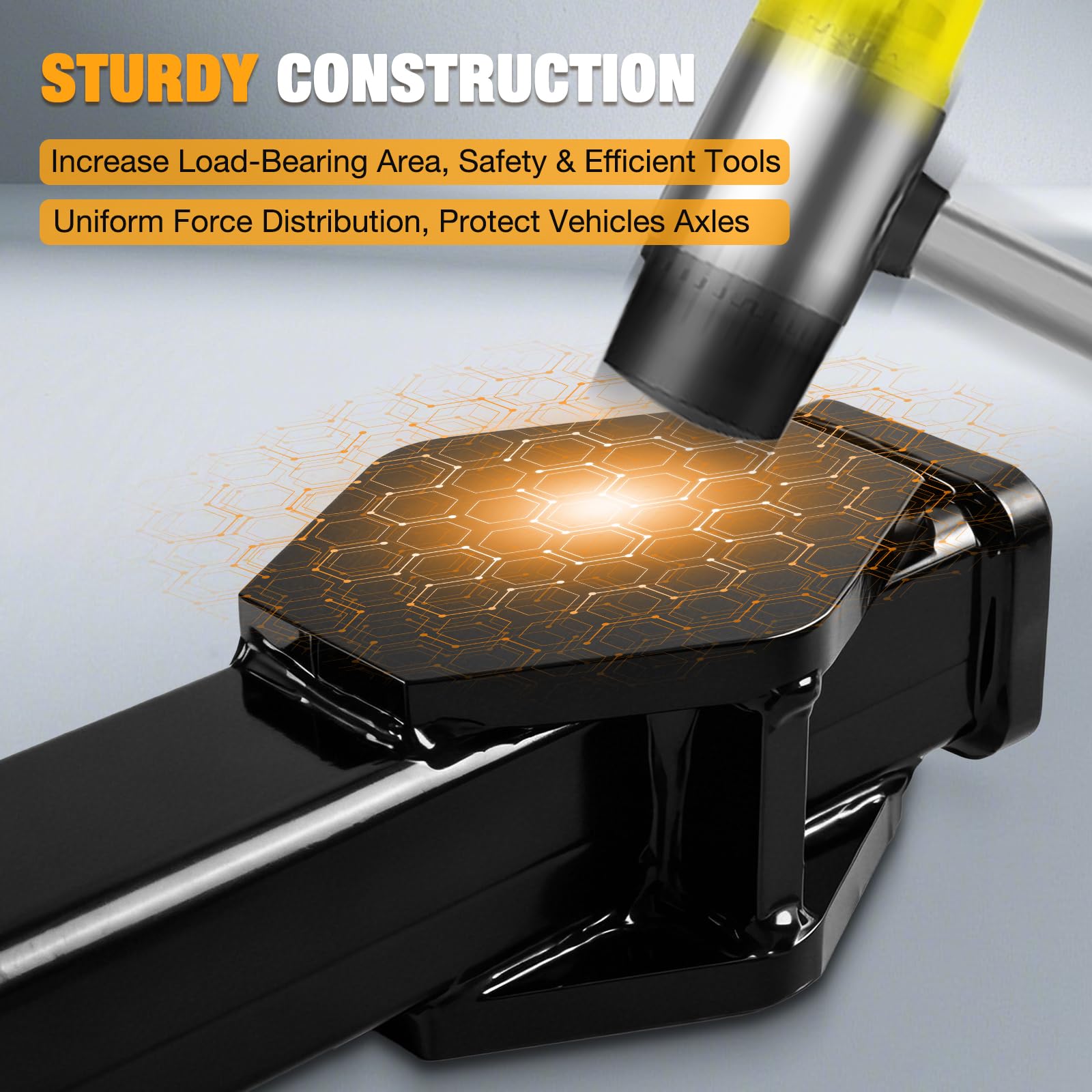 ZXHEXADRONE close-up of hardened steel shaft highlighting durable construction benefit