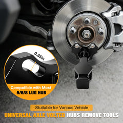 ZXHEXADRONE tool mounted on wheel hub demonstrating correct 12 o'clock installation benefit