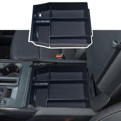 Zxiaochun front view installed in Ford F150 console showing organized storage and quick access