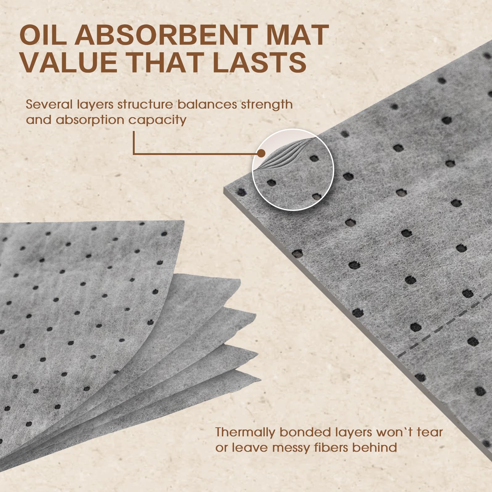 ZXQDRE absorbent mat placed under a vehicle, reducing drips and improving workshop safety