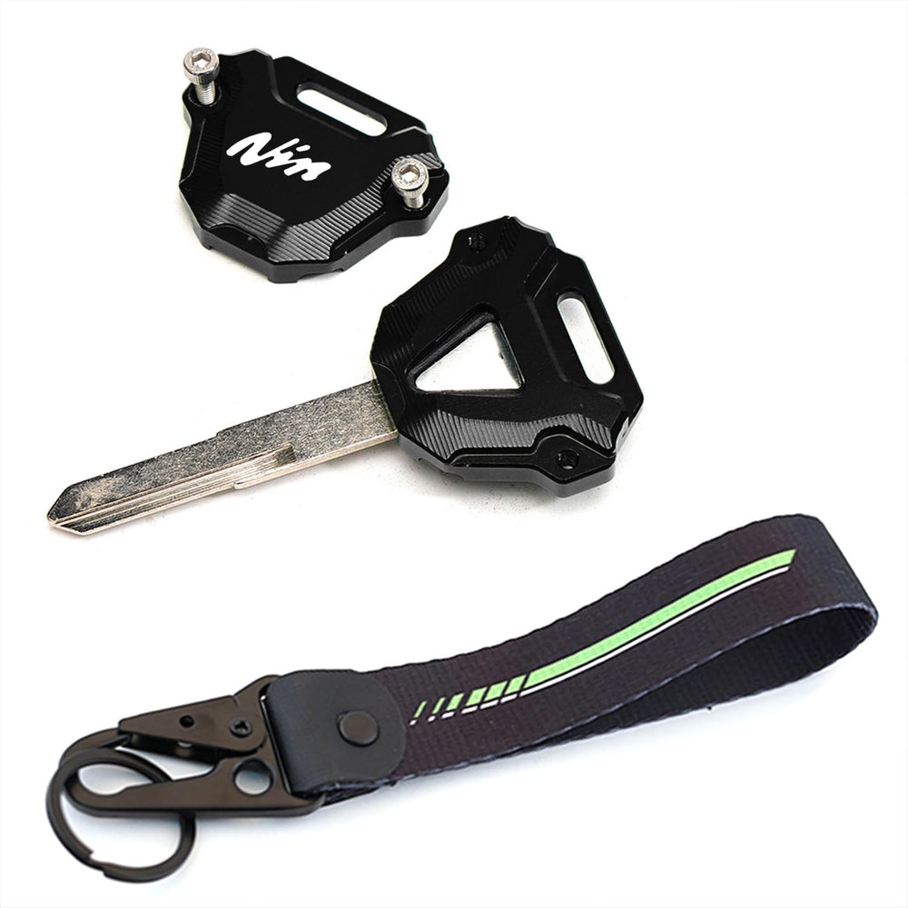 ZYAKOMO key cover on a bike key near helmet showing matching sportbike style