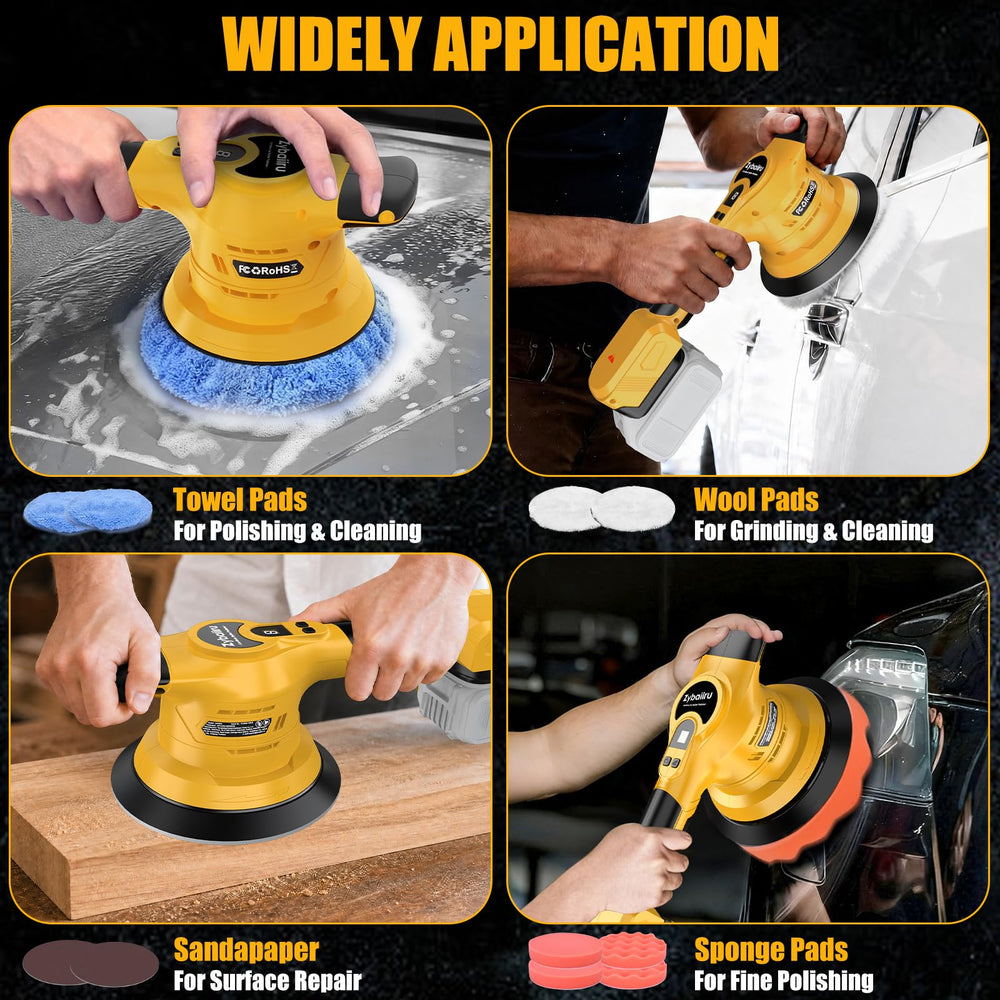 Zybaiiru sanding sheet and cloth covers showing prep and finishing versatility