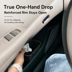 ZYNYDEA close-up of stay-open rim enables quick one-hand drops