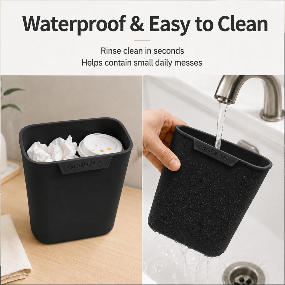 ZYNYDEA in-use drop-in action shows effortless trash disposal
