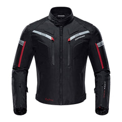 Zyxformis jacket front view showing fit and reflective stripes for safer visibility